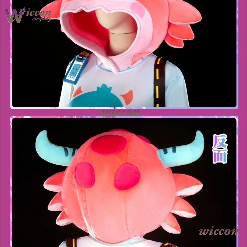 KospLAY Game LoL Neeko الغريب الحرباء تأثيري حلي النساء الزي زهرة نمط تأثيري الذيل البدلة هالوين Neeko موحدة #4