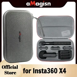 aMagisn X4 Carrying Case for Insta360 X4,Anti-water Splash Storage Bag Anti-shock Hard Protective Case，Insta 360 X4 Accessories
