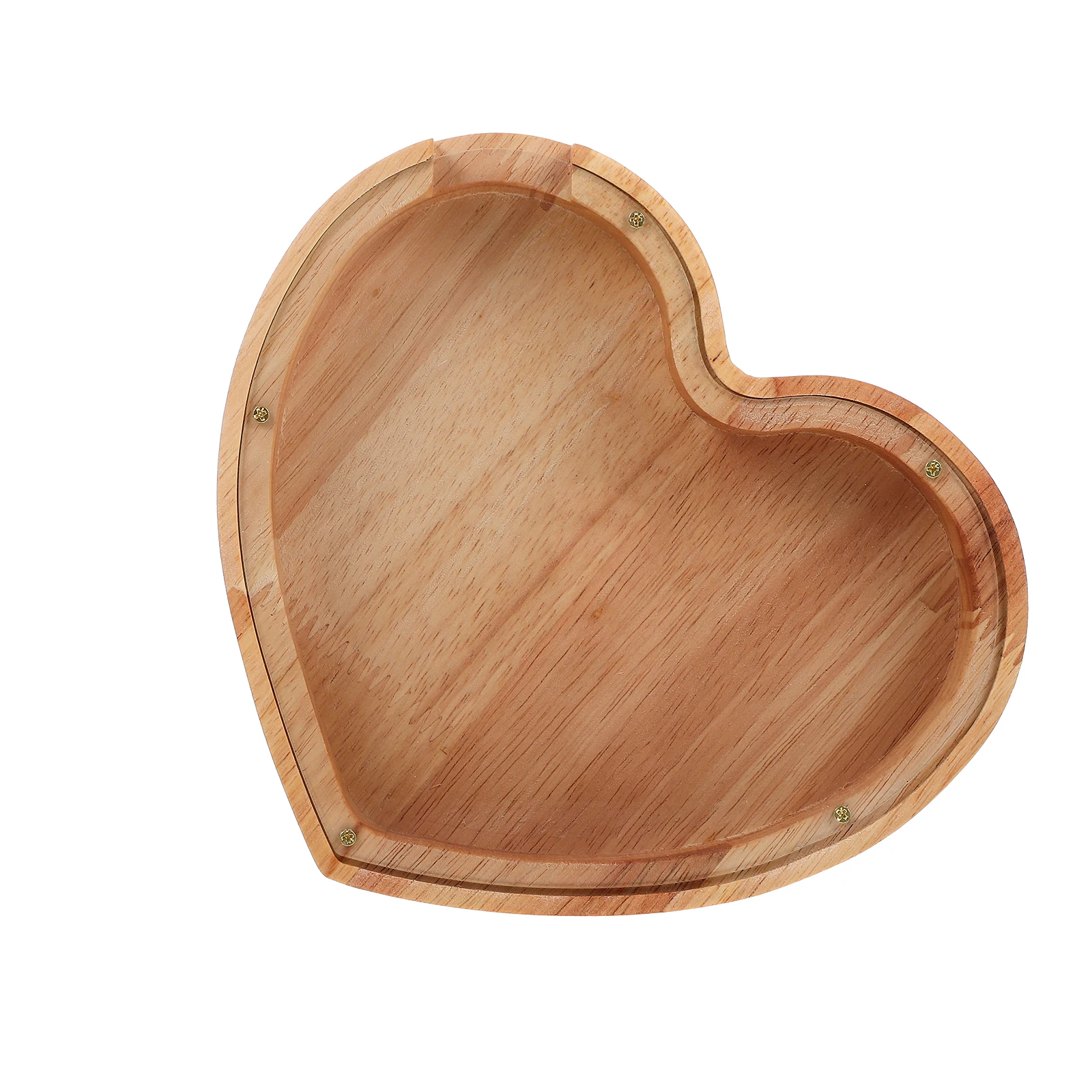 

Wooden Heart Shaped Piggy Bank Decorative Money Box for Kids Adults to Store Coins Change Savings Home Decor Family