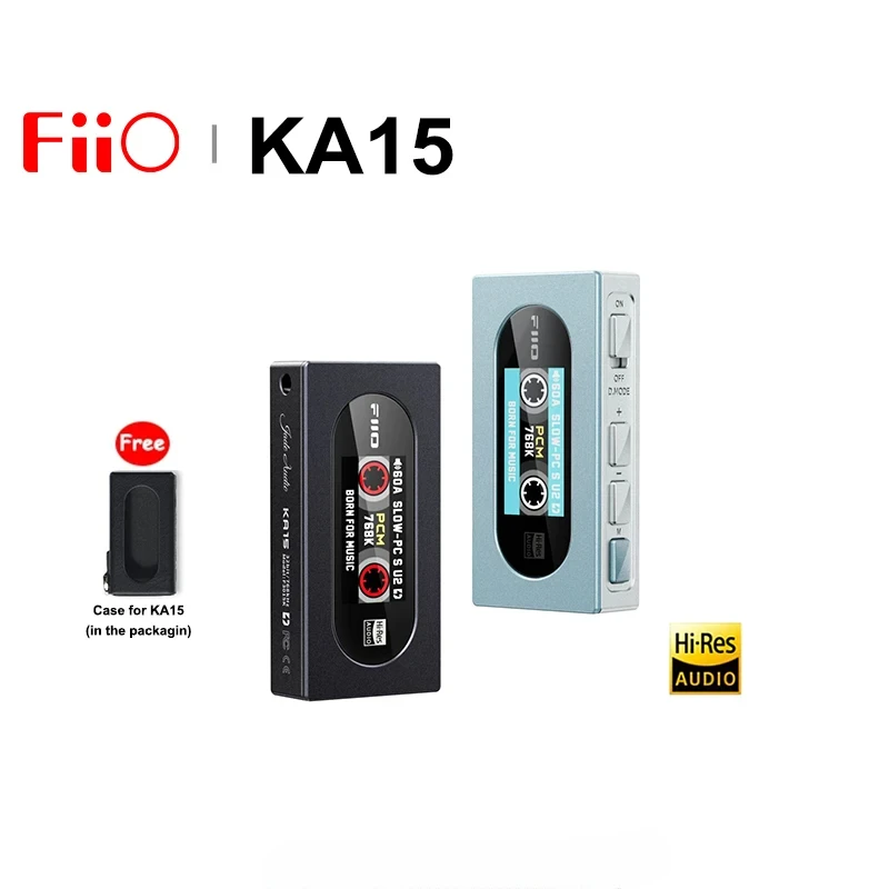 

FiiO KA15 Portable USB DAC AMP Headphone Amplifier Dongle Desktop Mode Hi-Res Audio dual CS43198 chips PCM768 DSD256 hidizs