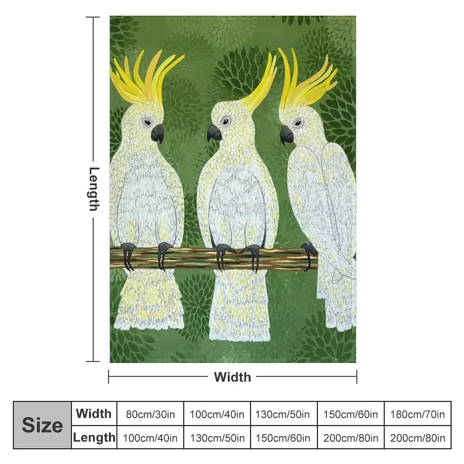 Cockatoos Throw Blanket Sofa Cute Plaid decorative Camping Blankets