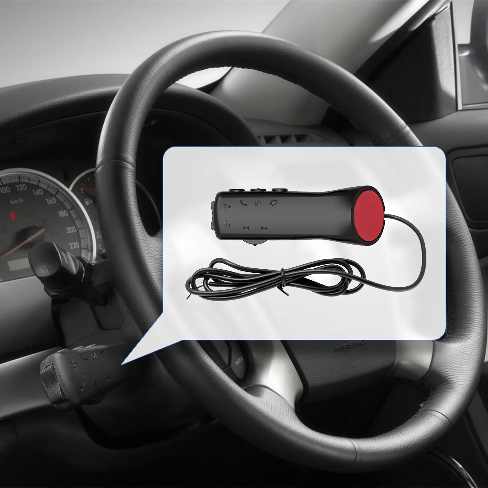 AD Car Steering Wheel Control Button 7 Key for Car Radio DVD GPS Multimedia Navigation Head Unit Remote Control New Style K0167