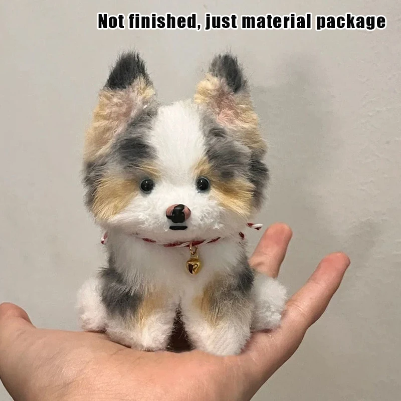 Criativo diy torcido vara filhote de cachorro artesanal conjunto completo de materiais embalagem engrossado boneca de pelúcia brinquedo presente
