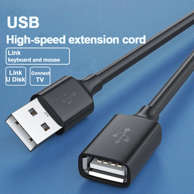 كابل تمديد USB ذكر إلى أنثى للكمبيوتر الشخصي TV كابل توصيل الهاتف المحمول A/F مروحة شحن البنك USB التوصيل واجهة لوحة المفاتيح مناسبة #6