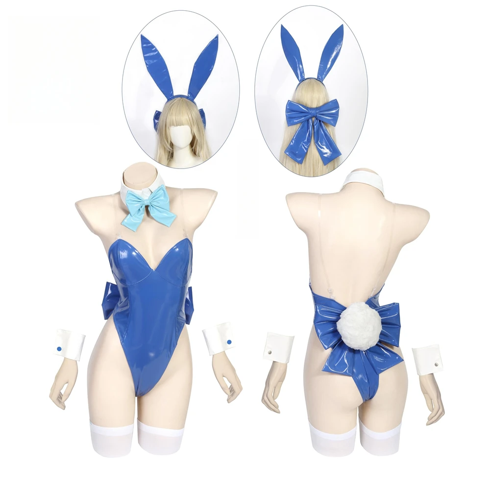 Game Blue Archive Bunny Girl Asuma Toki Cosplay Costume Woman Halloween Party Roleplay Sexy Jumpsuits Cosplay Costumes