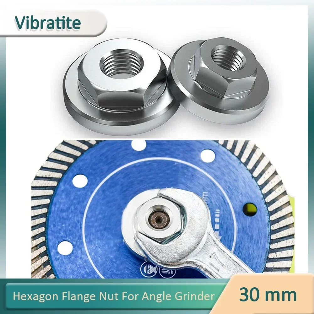 30MM Hexagon Flange Nut For Angle Grinder Disc M10 Thread Replacement Angle Grinder Locking Flange Nut Power Tools Accessories