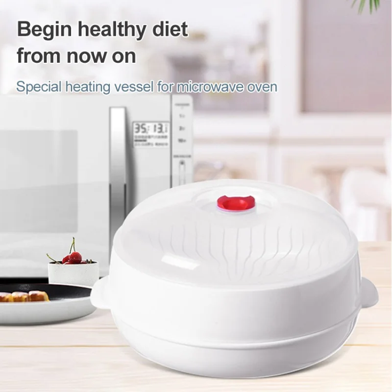 New Microwave Steamer with Circular Square Single Double and Triple Layers  Perfect for Kitchen Use