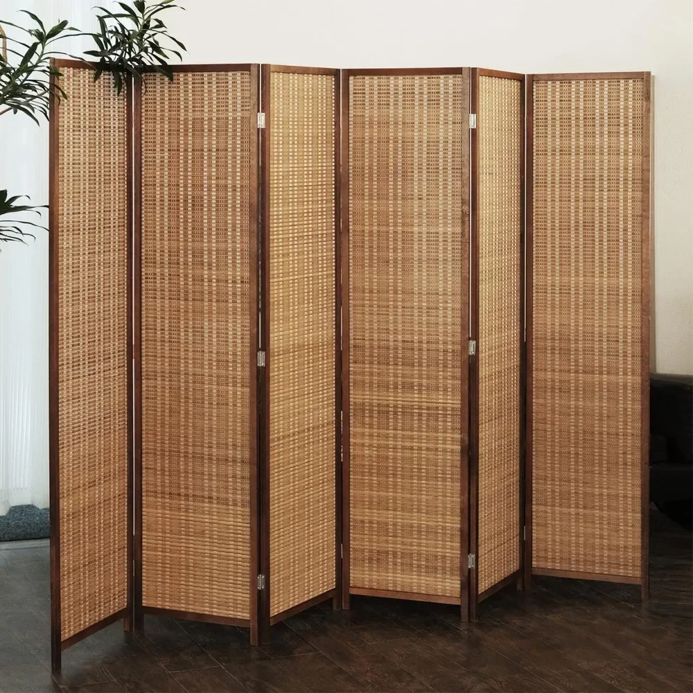 

#For 6 Panel Room Divider and Folding Screen Rooms Dividers, Bamboo Roomes Divider for Room Separation, 67" H X 92.1" W, Screen