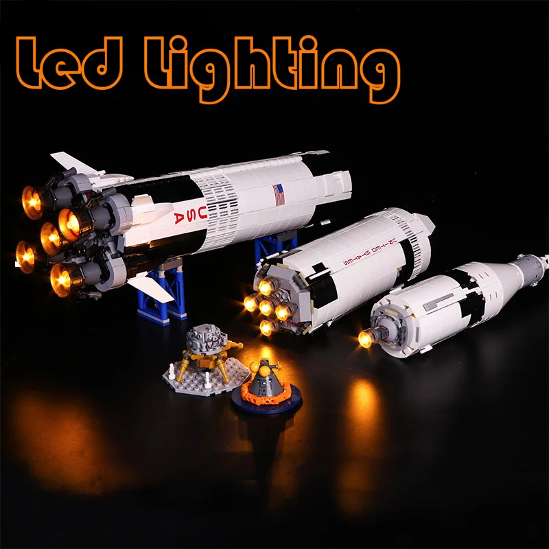 

Lighting Set For 21309 Technic Apollo Saturn Rocket V Launch Rocket Not Include Building Block (Only Led Light Kit)