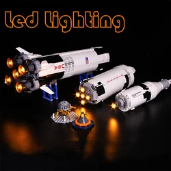 Lighting Set For 21309 Technic Apollo Saturn Rocket V Launch Rocket Not Include Building Block (Only Led Light Kit)