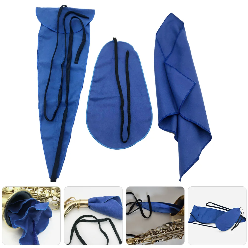 

3pcs Universal Saxophone Cleaning Cloth Kit for Alto Tenor Sax Cleaning Tools Music Instrument Care Accessories