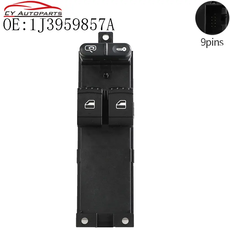 1J3959857A New 2 Door Power Window Switch For Skoda Fabia Octavia Praktik 6Y 1999-2002 For Volkswagen Bora Golf Jetta MK4