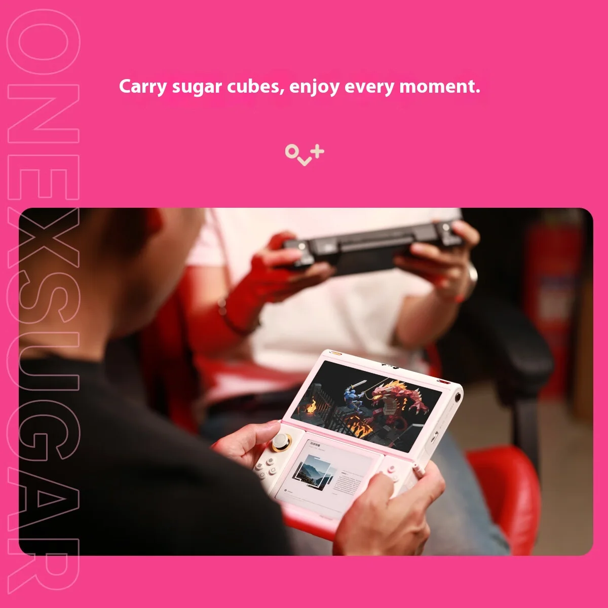 OneXPlayer OneXsugar Sugar 1 مشغلات الألعاب المحمولة Android14 شاشات OLED المزدوجة 512 جيجابايت تشوه وحدات تحكم الألعاب عصا التحكم في القاعة #6