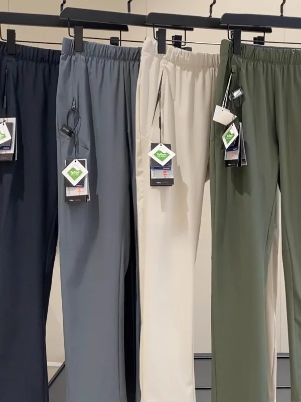 

Высокопроизводительные легкие дышащие мужские повседневные брюки Qui Dry 3D Cut весна-лето синего цвета, удобные прямые брюки...