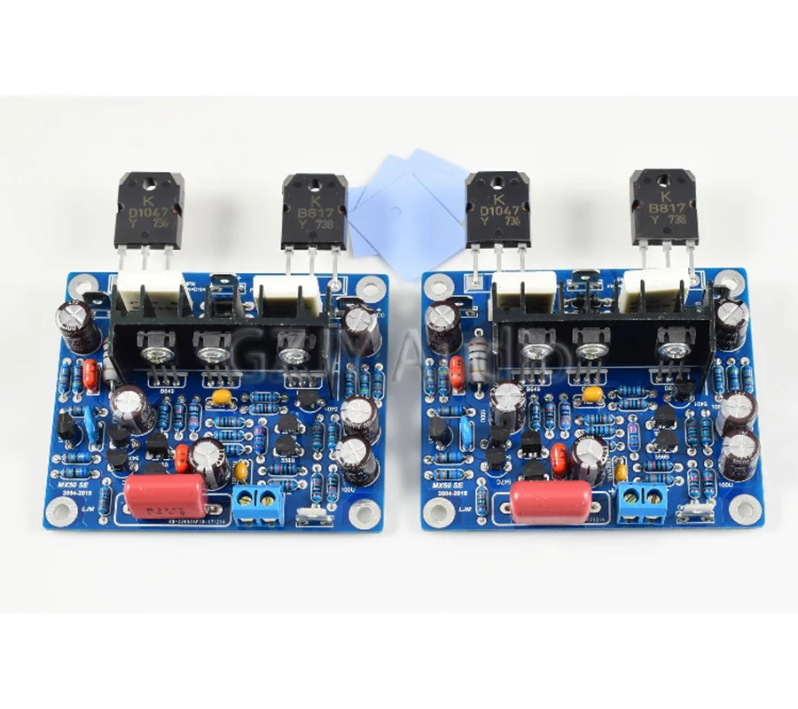 Excellent MX50 SE Amplifier Board, Dual Channe /Sanken 2SA1295,2SC3264/ONSEMI 0302/0281