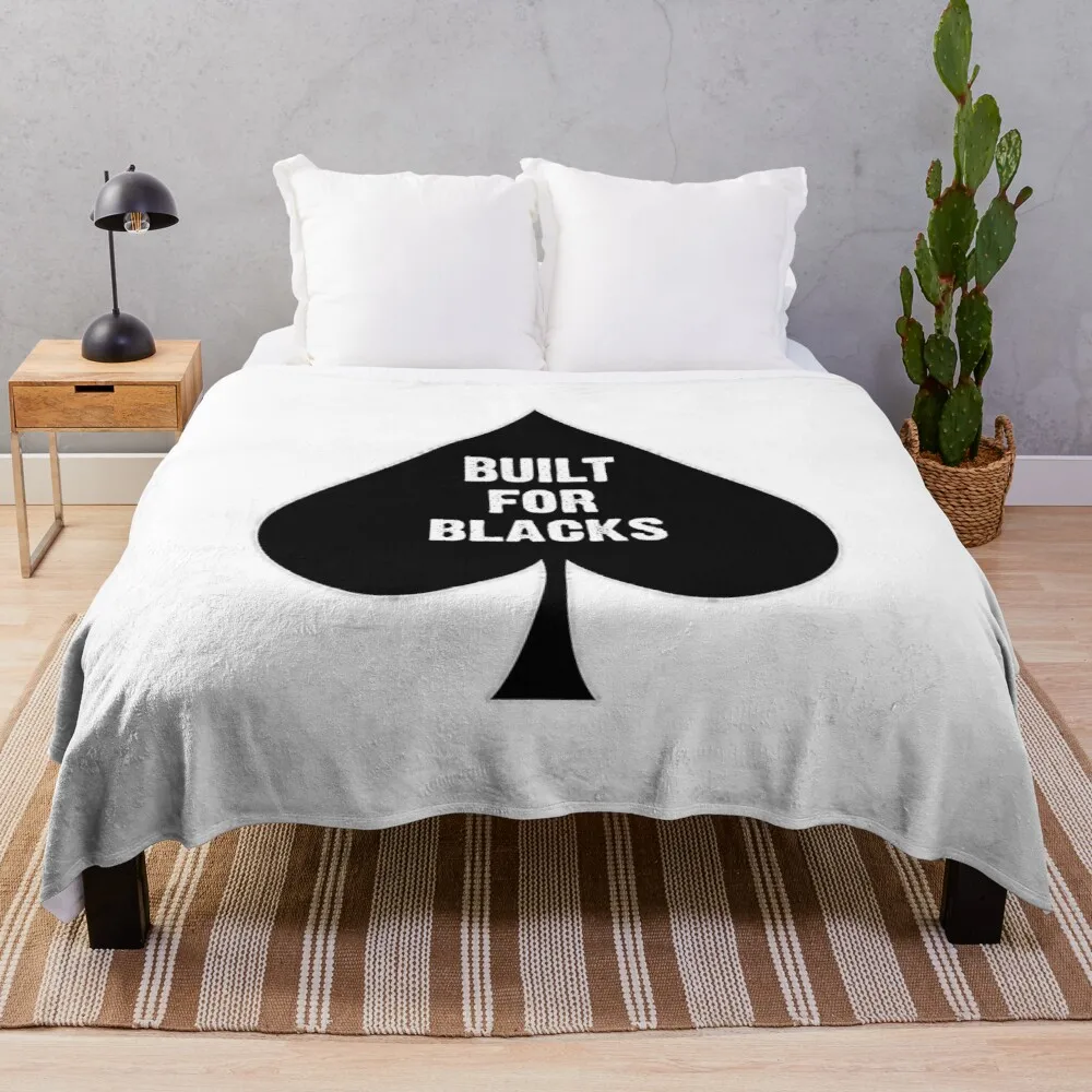 Built For Blacks- Queen Of Spades Throw Blanket Beach Blanket