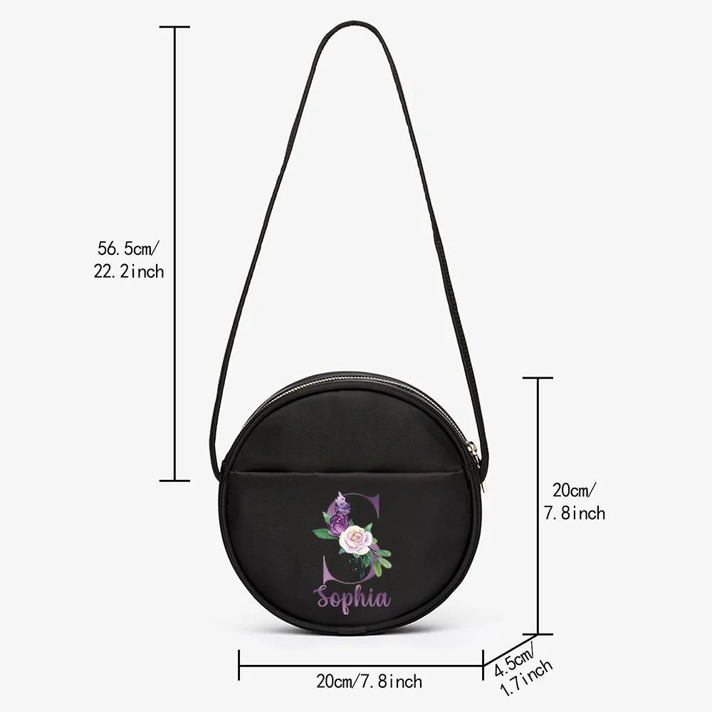 حقيبة يد بتصميم بسيط بكتف واحد للهاتف المحمول، حقيبة تخزين دائرية، محفظة قطرية