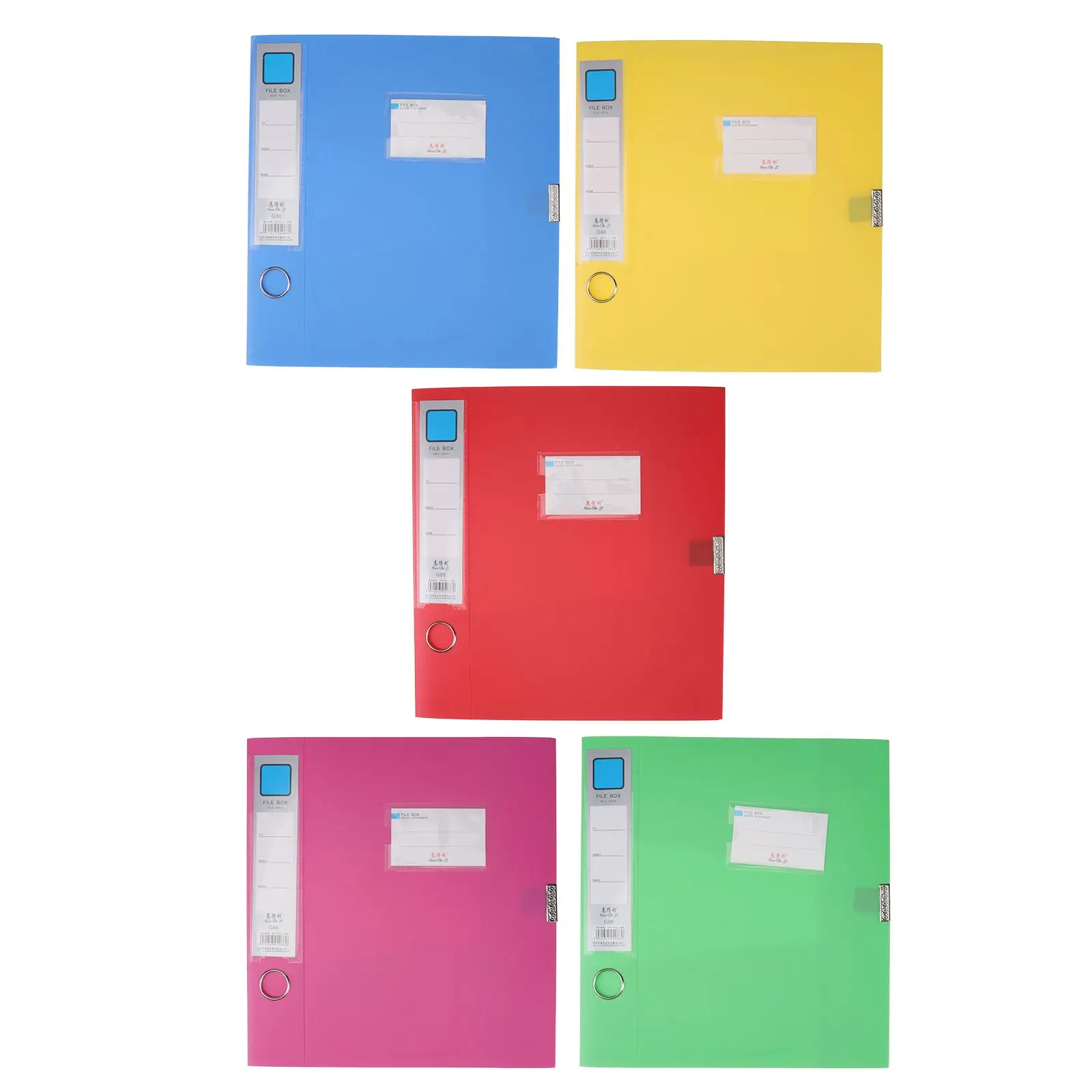 5 Pcs Folder Document Holder with Cover Magazine File Stationary Container Office