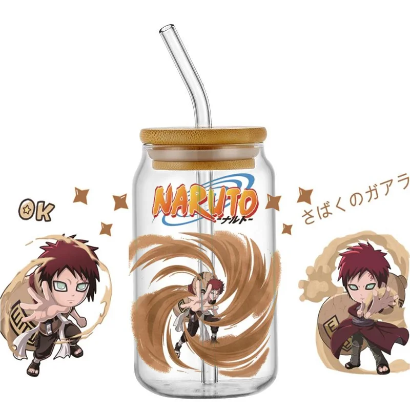 Hotsale Classic Naruto Popular Anime 16oz UV DTF 3D Transfer Cartoon Sticker Wrap Decals For Glass Can Cup Craft DIY Creative - Detail 1