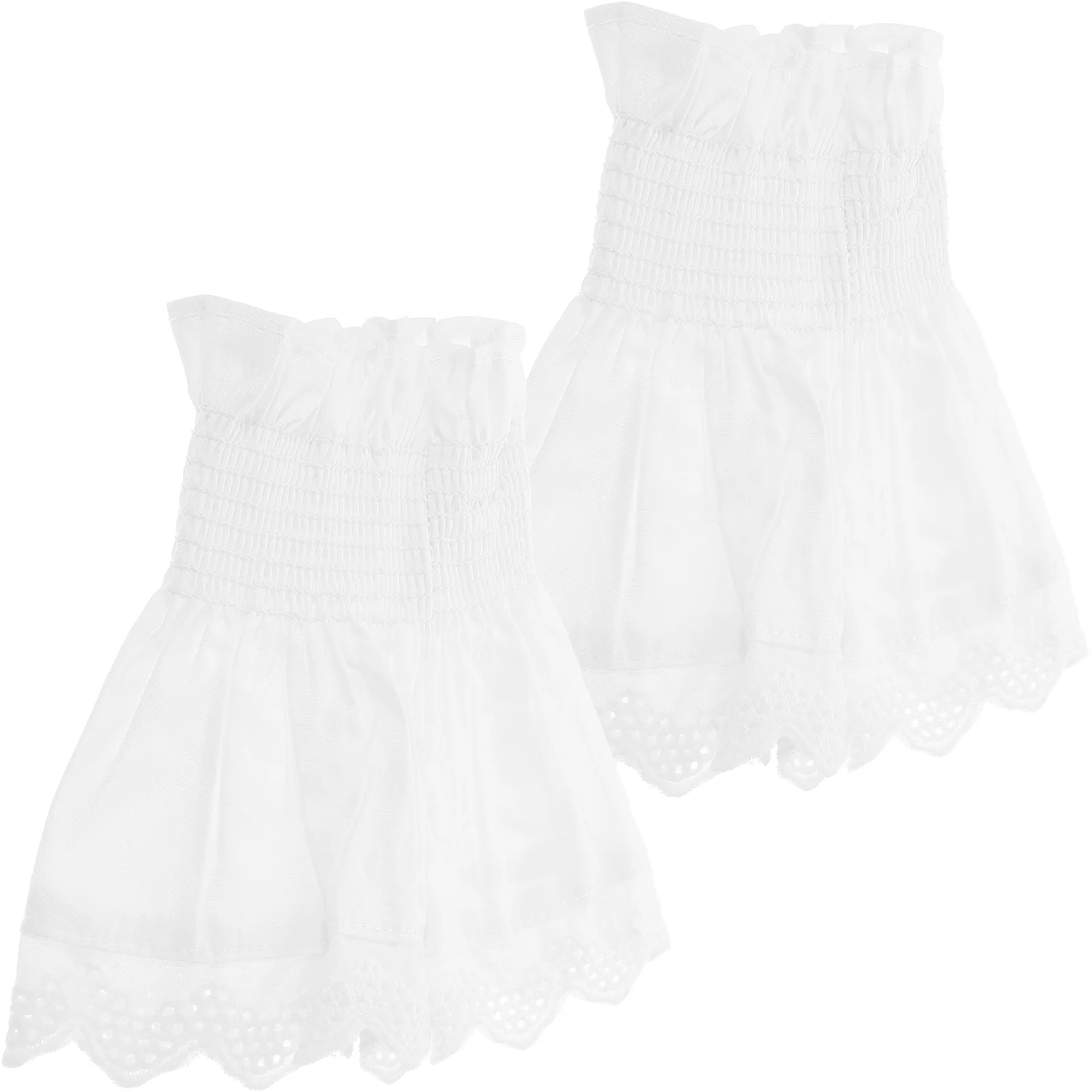 取り外し可能なコットンレースの袖女性のための袖口調節可能な白フェイクアームアクセサリーエレガントなソフト通気性スタイル