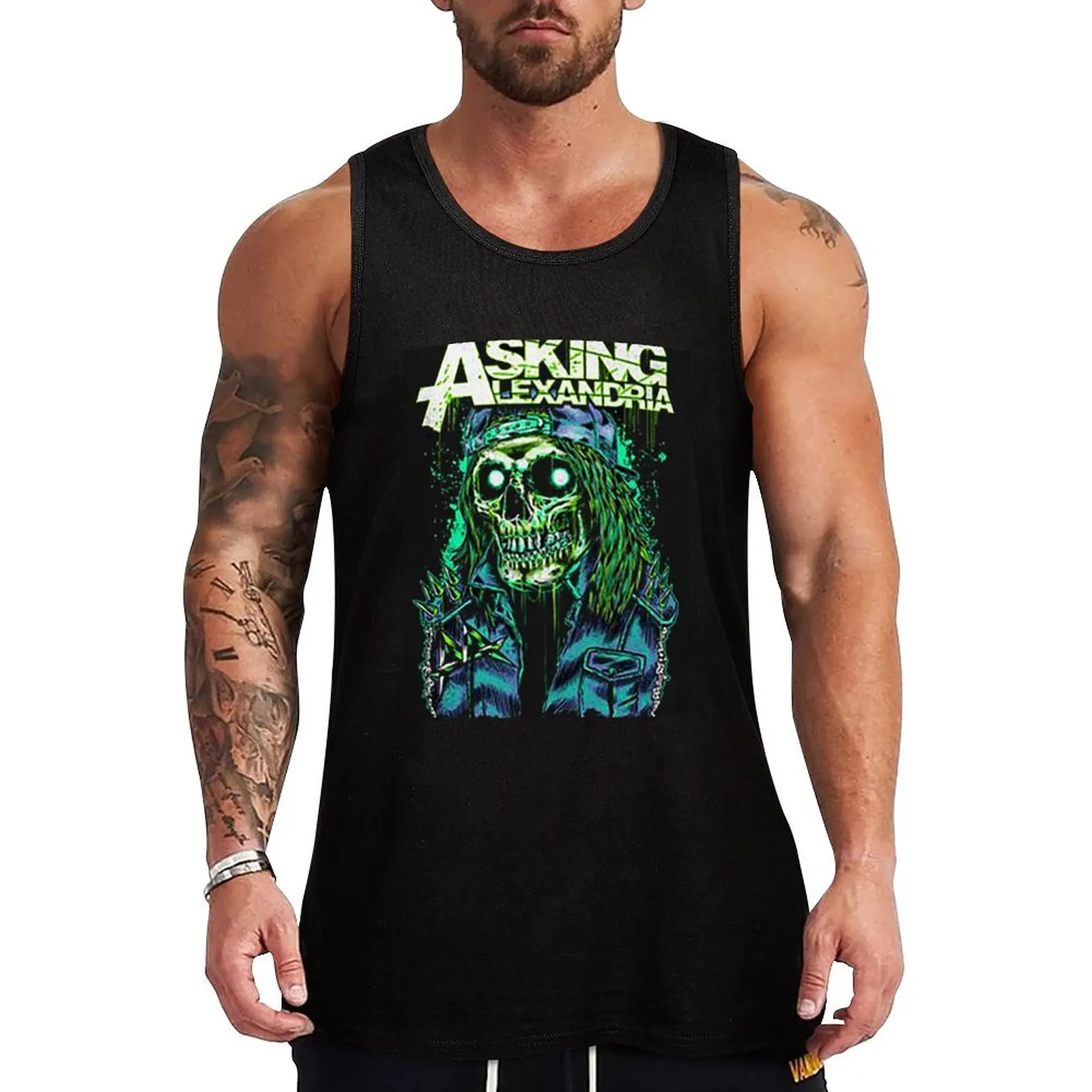 

Asking alexandria Tank Top sleeveless vests cotton t-shirts man best selling products