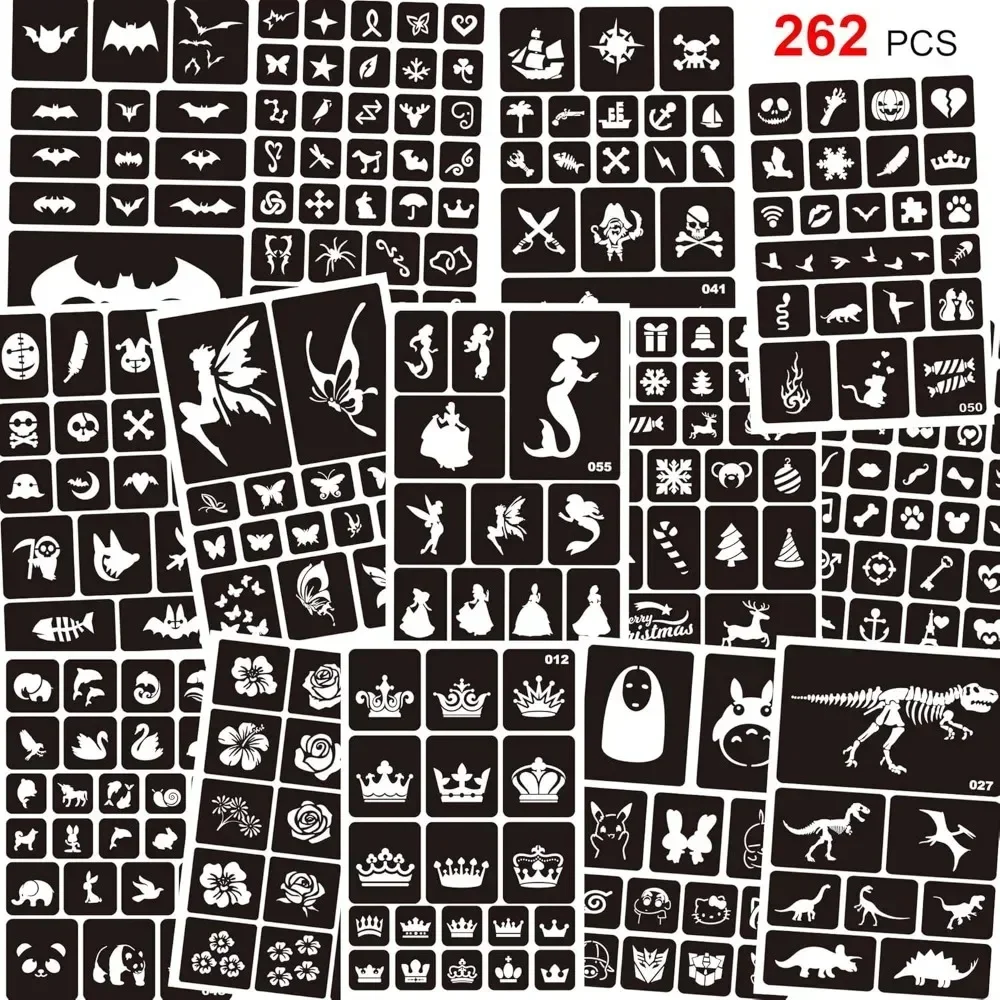 

Kids Temporary Tattoo Template, Girl Boy Flash Tattoo Kids School Show Birthday Halloween Christmas Party Gift Supplies