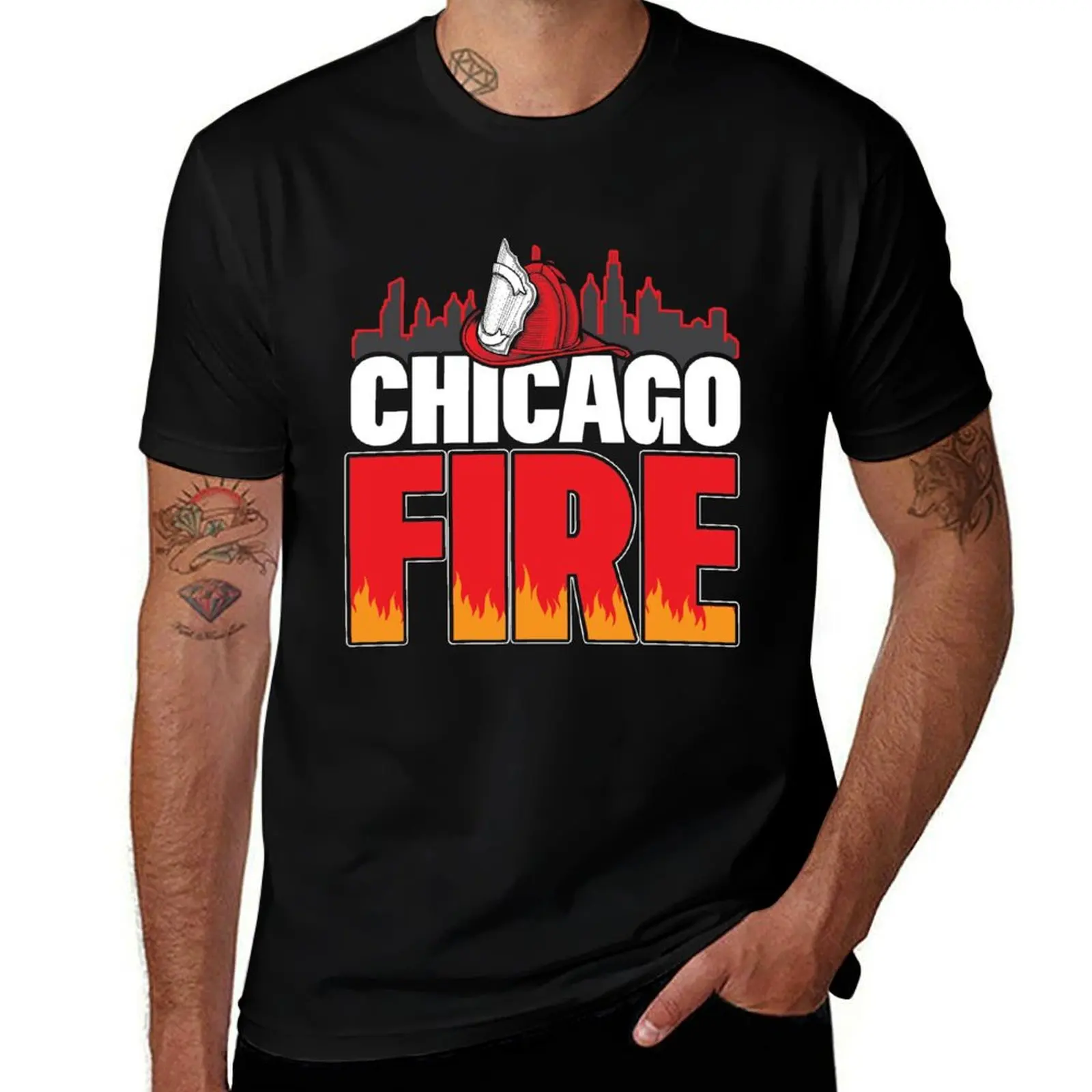 

Chicago Fire Department Chicago CFD, Chicago EMT, Squad, Truck T-Shirt summer top korean fashion mens tall t shirts