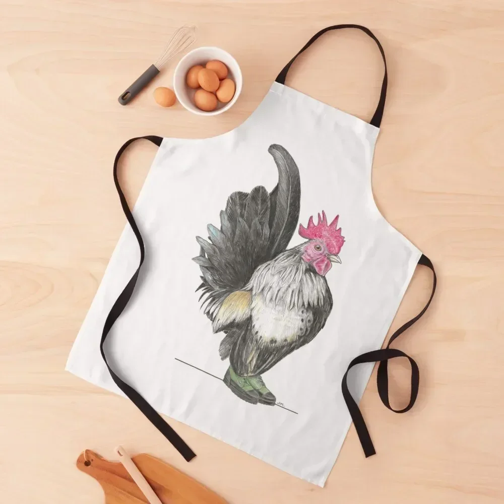 Serama Rooster in Malaysian Jungle Boots Apron useful gadgets for home beauty master work gowns for women cleaning Apron