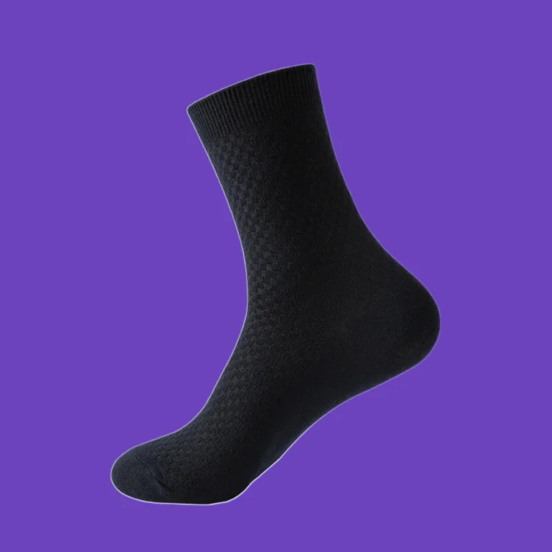 Chaussettes de sport mi-mollet absorbant la transpiration pour hommes, chaussettes tendance polyvalentes, haute qualité, monochromes, 5/10 paires