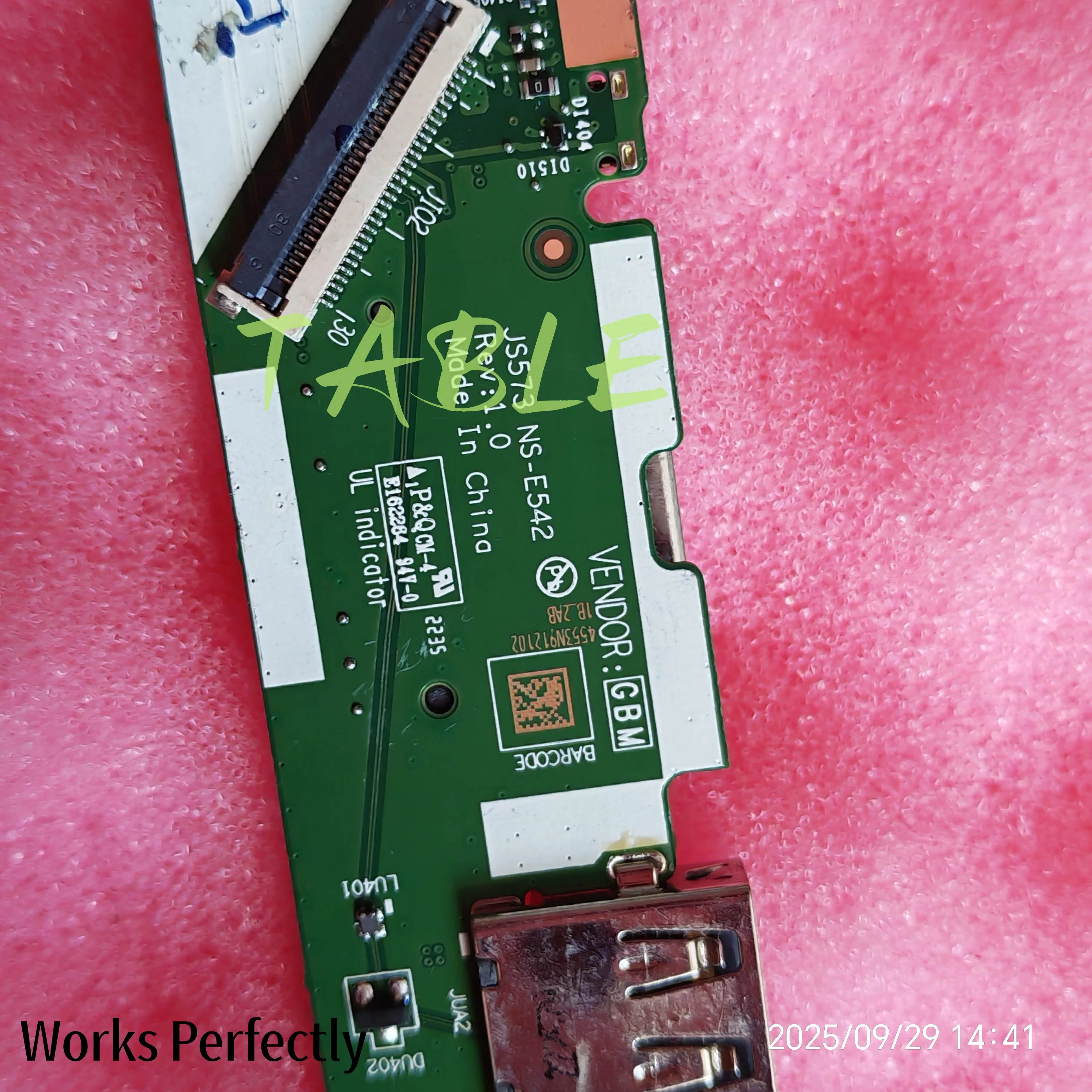 Untuk papan USB Lenovo IdeaPad 15 ALC 7, papan sakelar, papan kecil pembaca kartu NS-E542