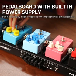 Ghost Fire Guitar Pedal Board with Built-in Isolated Power Supply Aluminum Alloy Effect Pedalboard with Carry Bag,PP series (PP1