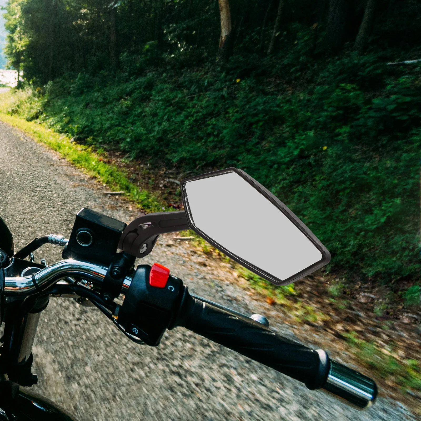 

2Pcs Universal Bar End Motorcycle Rearview Mirrors Folding 360 Rotation Side View Mirror Scooter Bike E-Bike Side View Mirror