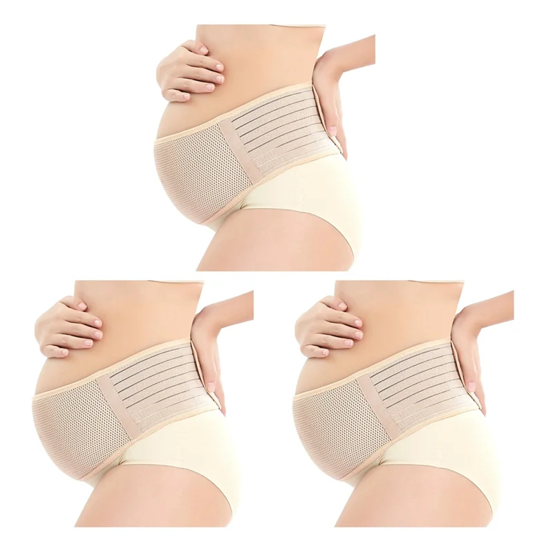 3x-maternity-support-belt-breathable-pregnancy-belly-band-abdominal-binder-adjustable-back-pelvic-support-l
