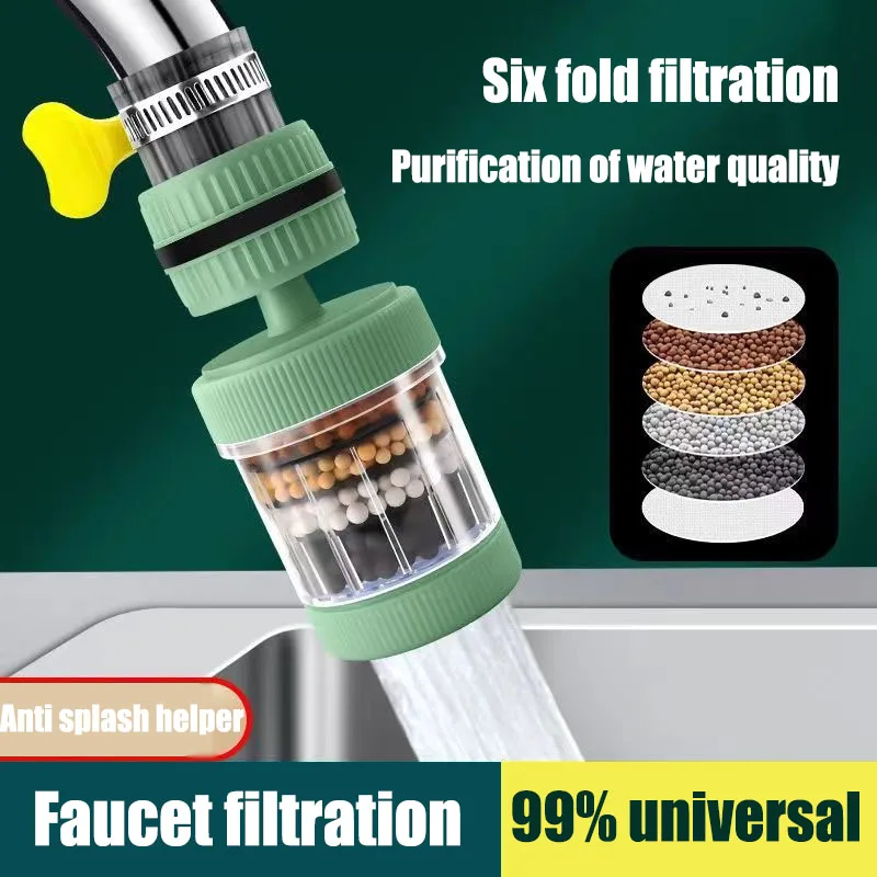 1/2pcs Water Faucet Filter Household Kitchen Home Faucet Mini Tap Water Clean Purifier Filter Filtration Cartridge Carbon Filter