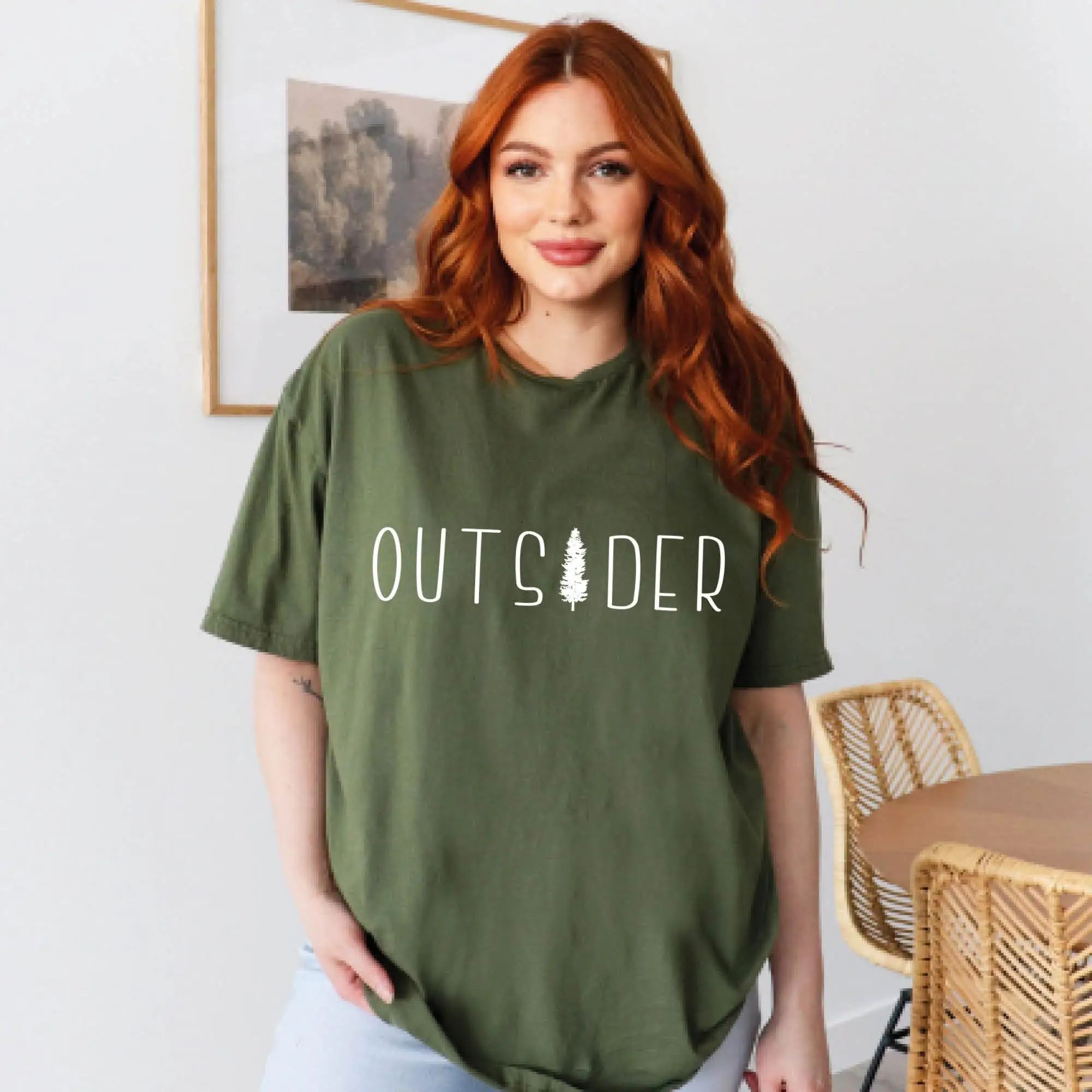 Outsider T Shirt Mountain Climbing Nature Life Camping Trend Outdoor Enthusiast Soft Hiking