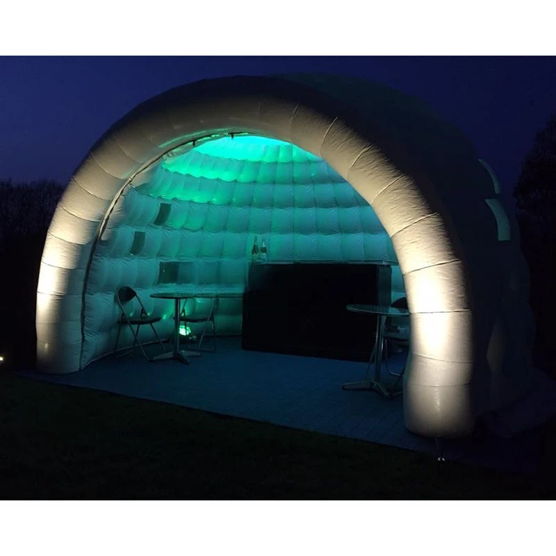 White Dome Giant Inflatable  Igloo Tent, Inflatable Dome Tent Inflatable Igloo Tent with LED Lights Inflatable Conference Tent