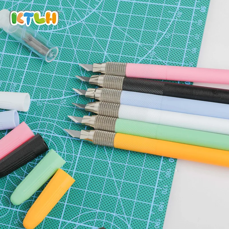 Military Carving Kit 12 Blades Precision Knife for Gundam Model Building Rubber Stamp Wood Paper Cutter DIY Craft Tools