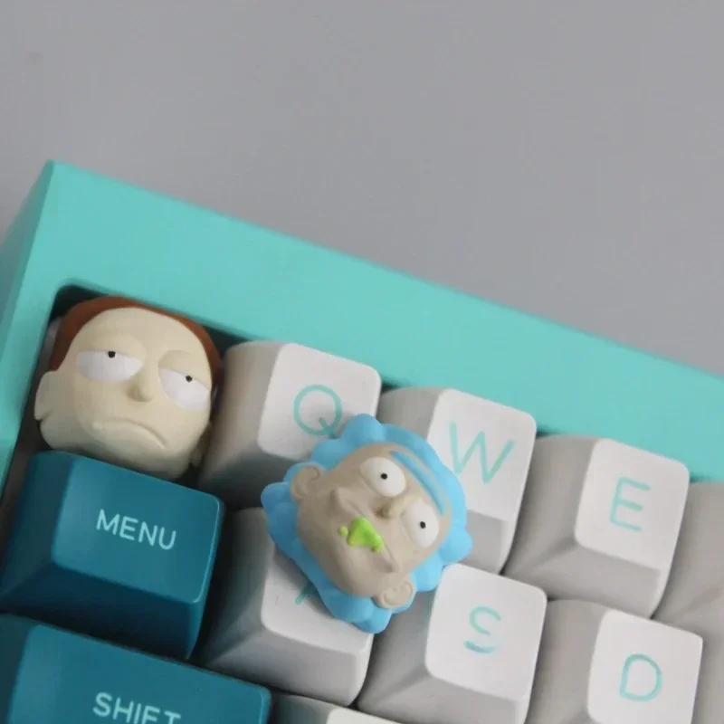 cute Anime Keycaps  PBT Custom Cherry Key Cap 3D Resin Cute Artisan Anime Keyboard Caps for Mechanical Keyboard MX Switch