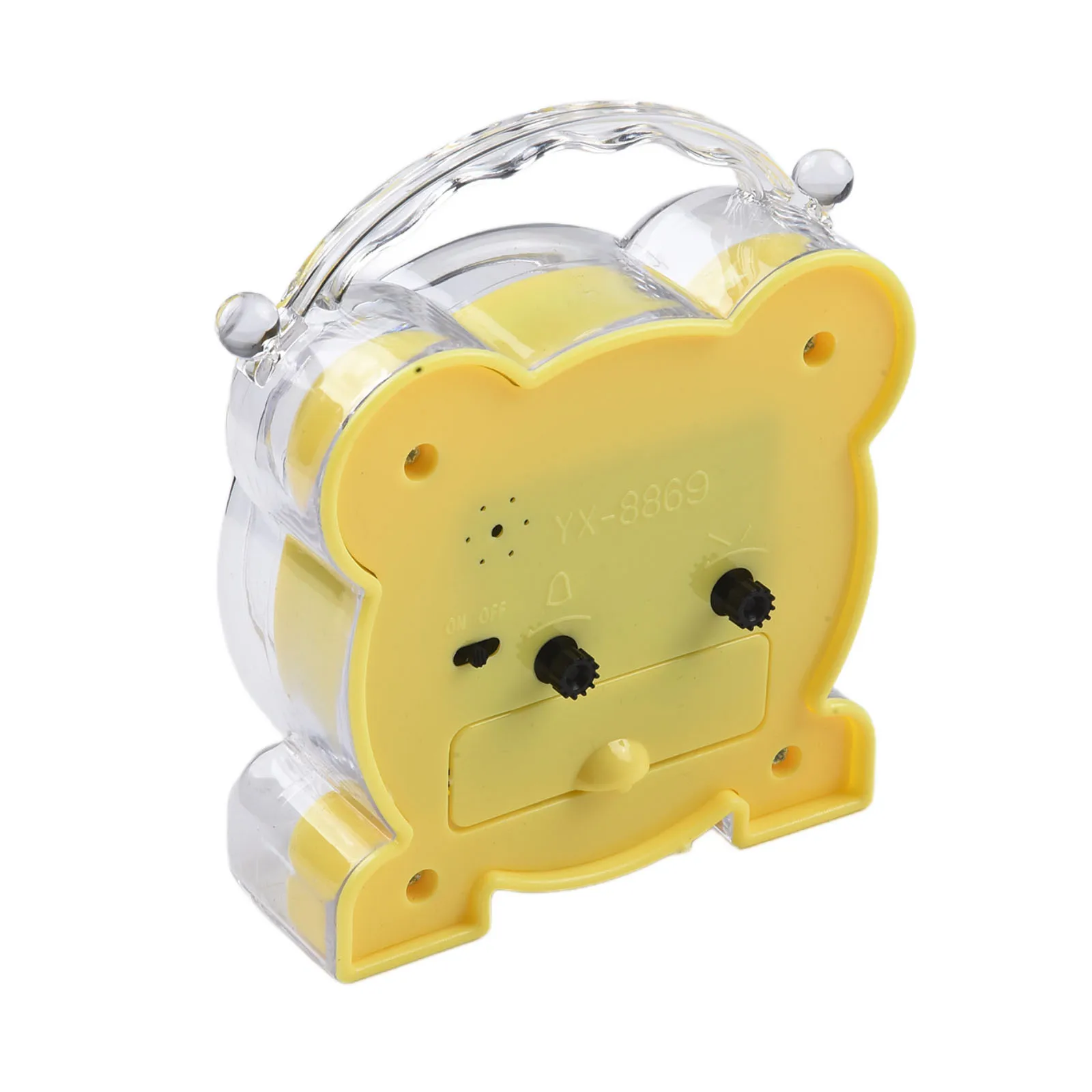 Cute Alarm Clock 11.6x10.2cm Bedside Desk Convenient For Bedroom School Office Home Decor Plastic Small Brand New