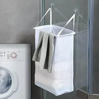 Foldable Wall Mounted Laundry Basket Dirty Clothes Storage Basket Toy Dust Bucket Home Laundry Hamper Dirty Clothes Storage Bag - Image 2