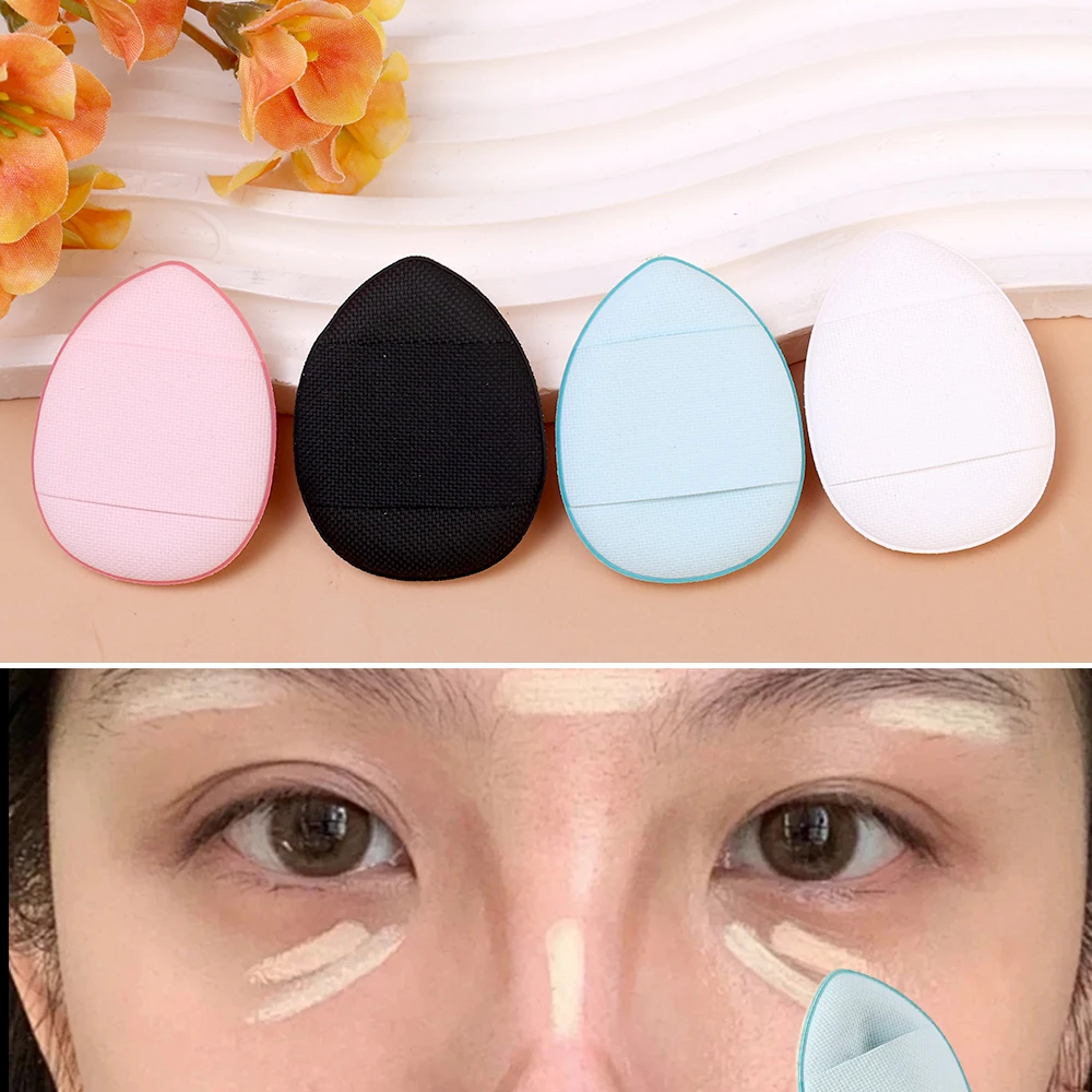 Mini Finger Powder Puff Finger Makeup Sponges Soft Beauty Cosmetic Makeup Tools for Foundation Under Eye Concealer Dark Circles