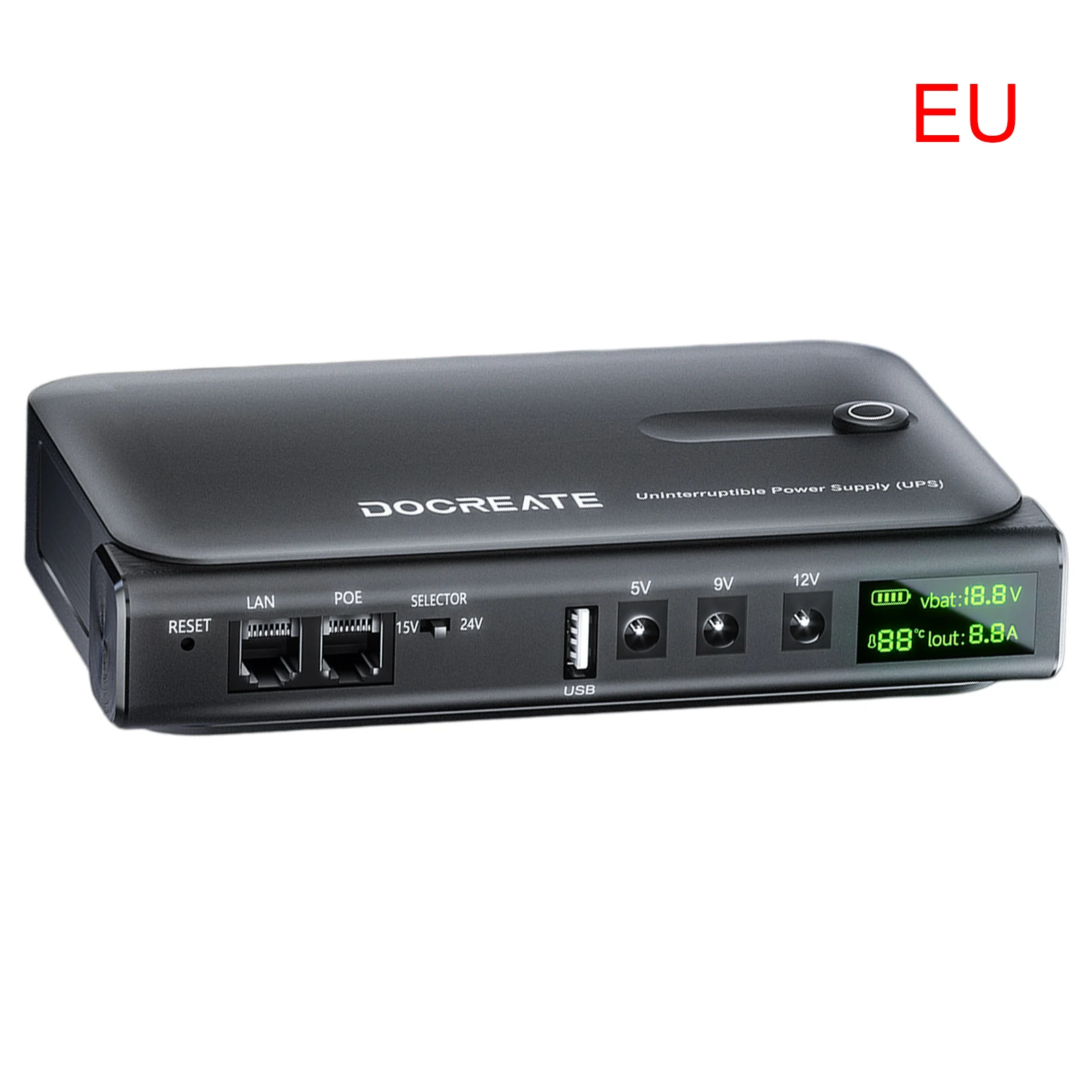 

UPS Backup Battery Power Supply Without Battery Multi-Voltage Mini DC UPS Battery Backup for Router Modem Security Camera