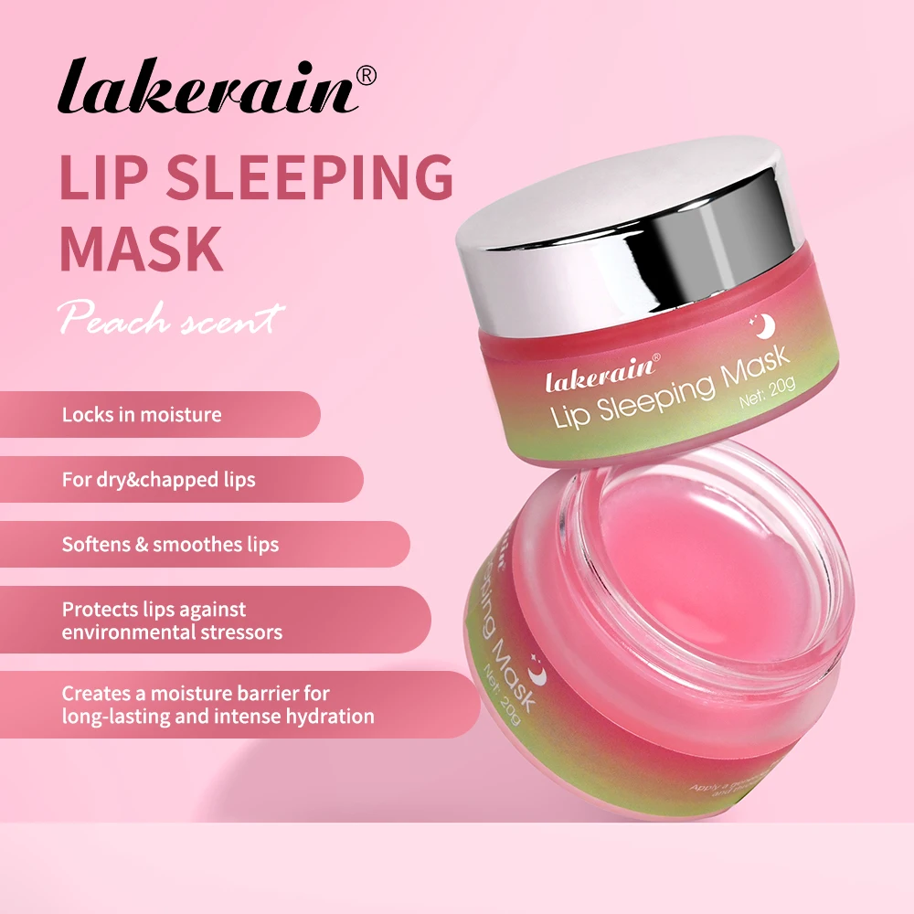 Lip Sleeping Mask Peach Moisturizing And Collagen Enhancing Restores Hydrates And Volumizes Dry And Chapped Lips Care Products