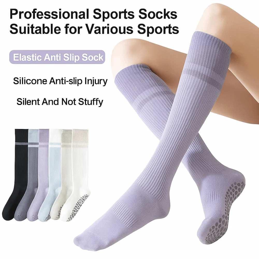

Professional Anti-slip Yoga Socks Silicone Grip Sport Stockings Compression Fit Deodorizing Training Socks Sport Activities