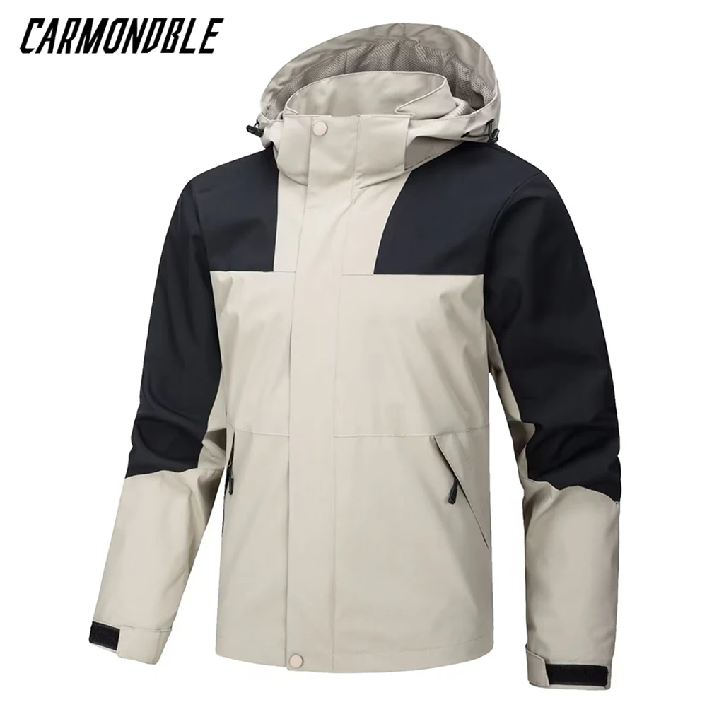 CARMONDBLE Mountaineering Camping Assault Jacket Men Fishing Hiking Climbing Coat Chamarras Para Caballero Gym Sport Windbreaker