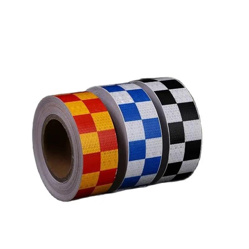 Printable Square Reflective PVC Self-adhesive Tape Car Bike Floor Sticker Warning Reflector Strip