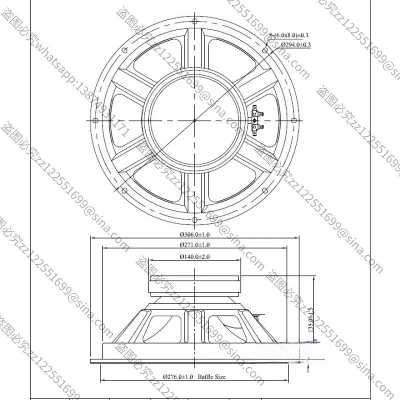 Suitable for 12-inch Full-range Speakers, One Paper To The Side, Full Paper Basin, Antique Mid-range Voice,