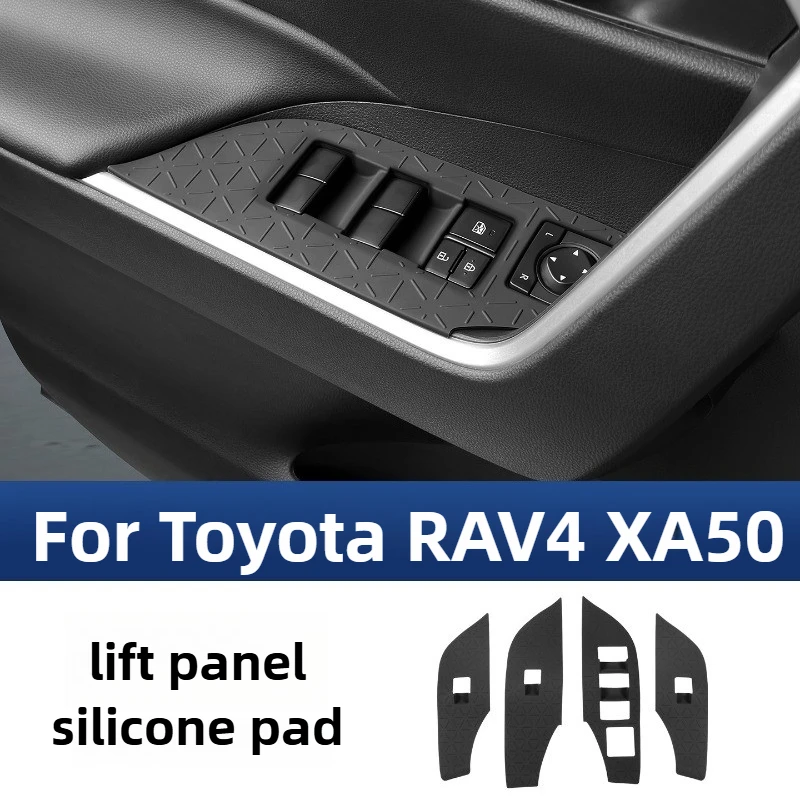 

Window Switch Panel Silicone Pad For Toyota RAV4 XA50 Accessories 2026/2025 Friendly Scratch-Resistant Shock-Absorbing 2020-2024