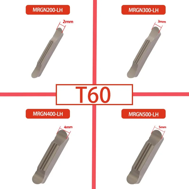 Стальная вставка KaKarot MRGN300 LH MRGN200 MRGN300 MRGN400 MRGN500 LH Пазовая фреза T60, фрезерный резец с ЧПУ, 10 шт.