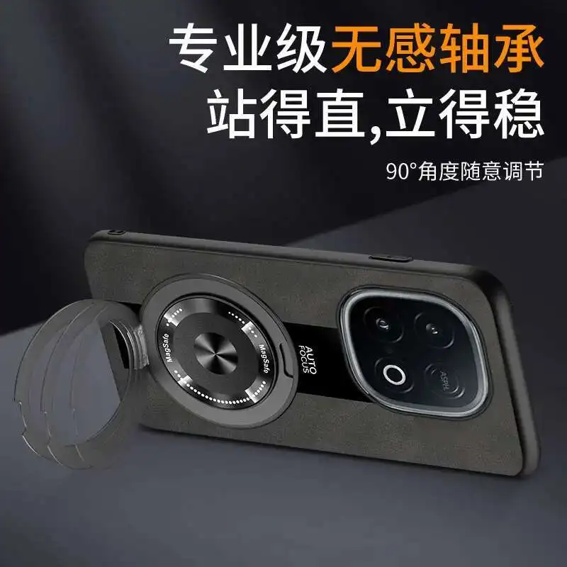 حافظة لهاتف IQOO Z9 Z10 Turbo Neo 10 حافظة عالمية مع حامل حلقة مغناطيسي مقاوم للصدمات من جلد الغنم غطاء هاتف من السيليكون NEO10R Shell #5